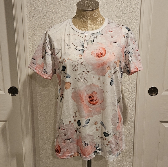 Floral Print Women's Top Size XL - Picture 1 of 3